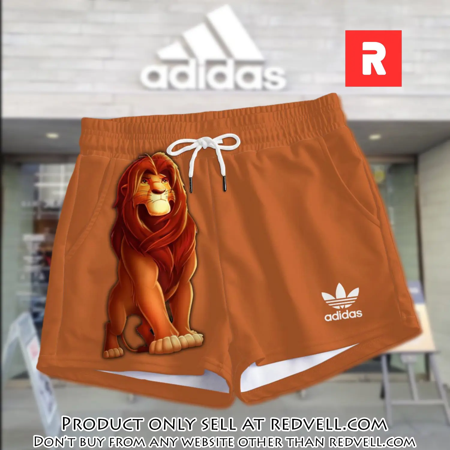 Premium lion king in adidas women shorts lady beach shorts wms1081 rv5555453